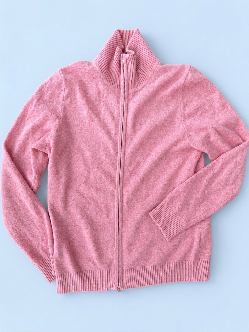 L.L. Bean Cashmere Pink Full-Zip Women's Sweater
